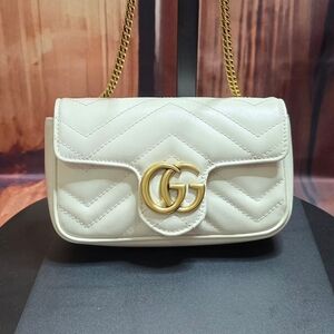 Gucci Cream Mini Bag with Gold Chain